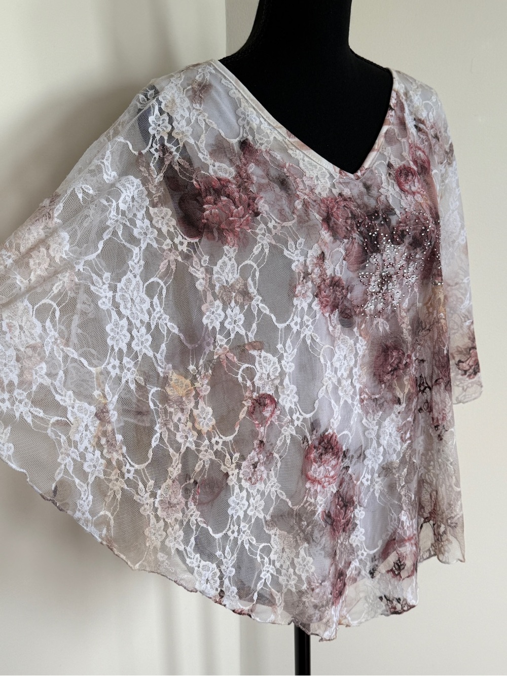Brittany Black Floral Lace Overlay Top — Romantic & Dreamy | Fits like a M - Picture 5 of 12